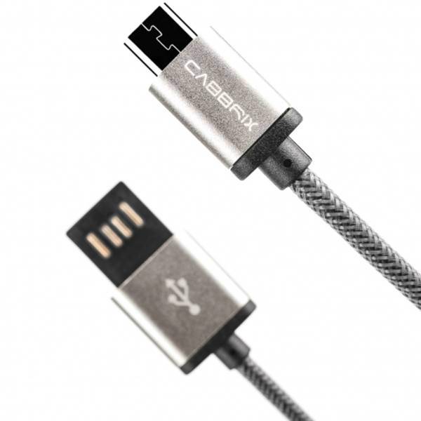 Cabbrix microUSB To Dual Sided Aluminum USB Connector Cable 3m، کابل microUSB به USB دو طرفه کابریکس به طول 3 متر