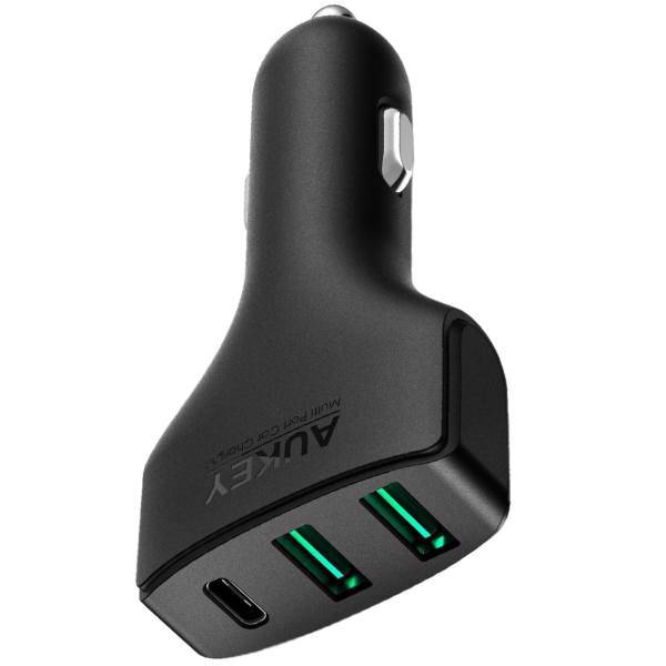 Aukey CC-Y3 Type-C Quick Charge 3.0 Car Charger، شارژر فندکی آکی مدل CC-Y3