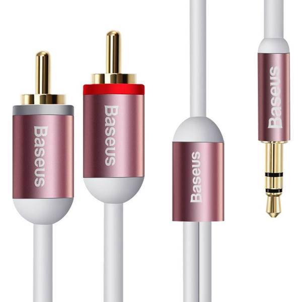 Baseus E36 3.5mm To 2RCA Cable 1.5m، کابل انتقال صدا 3.5 میلی متری به 2RCA طول 1.5 متر