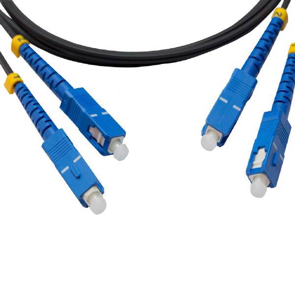 Pach cord fiber sc-sc single mode 1m espod، کابل پچ کورد فیبرنوری سینگل مودداپلکس اسپاد مدل sc به sc طول 1 متر
