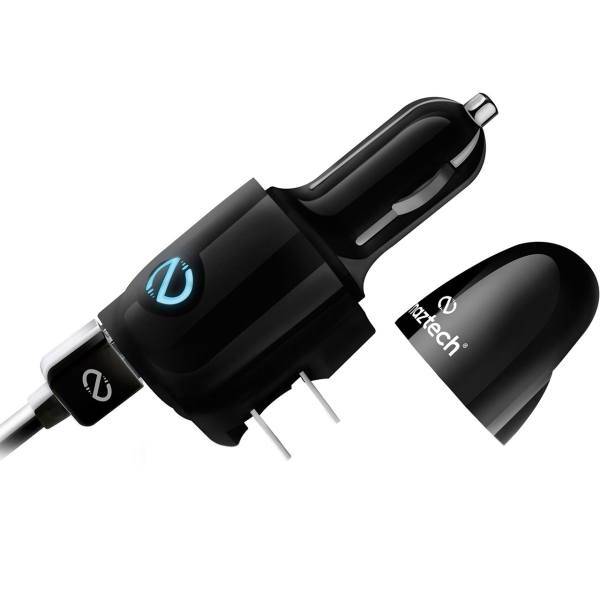 Naztech N321 Car Charger With microUSB Cable، شارژر فندکی نزتک مدل N321 همراه با کابل microUSB