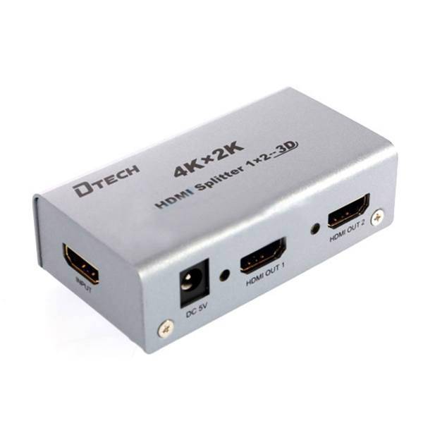 Dtech DT-7142 1x2 HDMI Splitter، اسپلیتر 1 به 2 HDMI دیتک مدل DT-7142