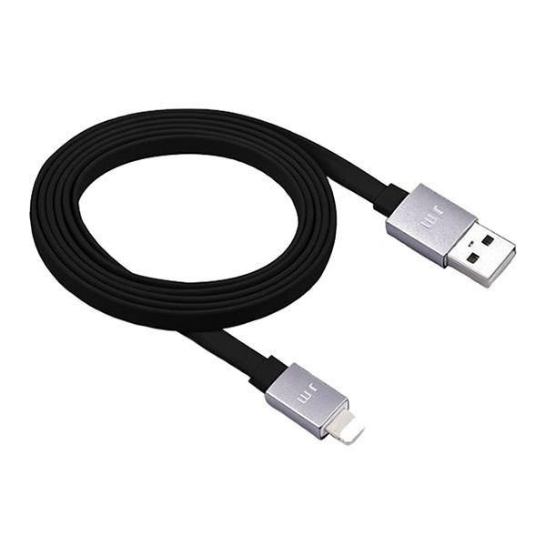 Just Mobile USb To Lightning Cable 0.35m، کابل تبدیل USB به لایتنینگ جاست موبایل مدل AluCable Flat طول 0.35 متر