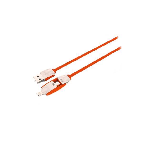 Emy My442 USB To lightning And Microusb Cable 1m، کابل تبدیل USB به لایتنینگ و microUSB امی مدل my 442 به طول 1 متر