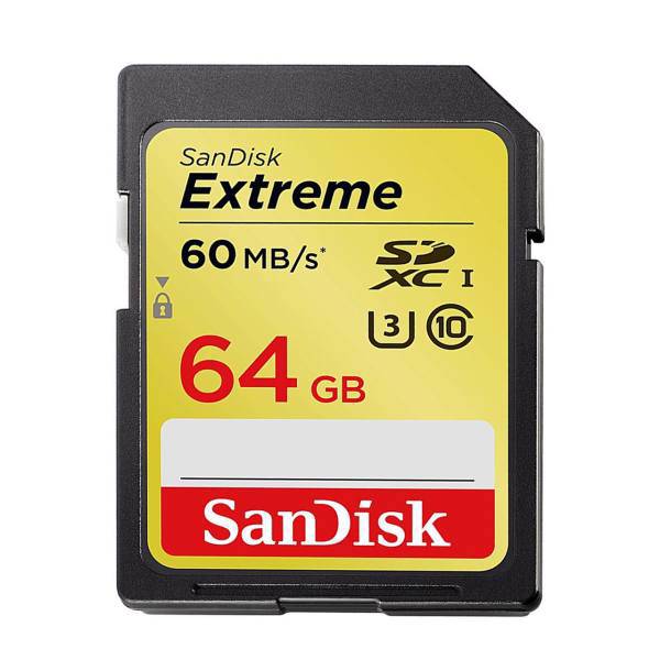 کارت حافظه SDXC سن دیسک مدل Extreme کلاس 10 استاندارد UHS-I U3 سرعت 60MBps ظرفیت 64 گیگابایت