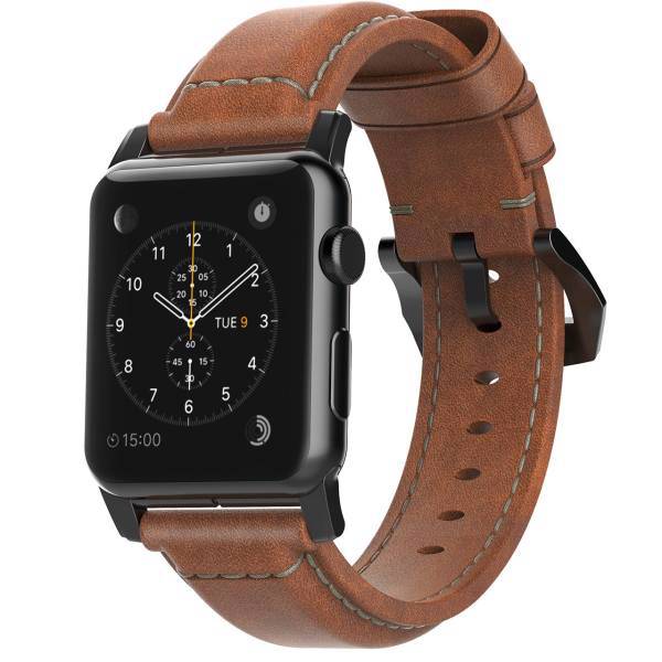 Leather Strap Traditional for Apple Watch 42mm، بند چرمی نومد مدل Traditional مناسب برای اپل واچ 42 میلی متری