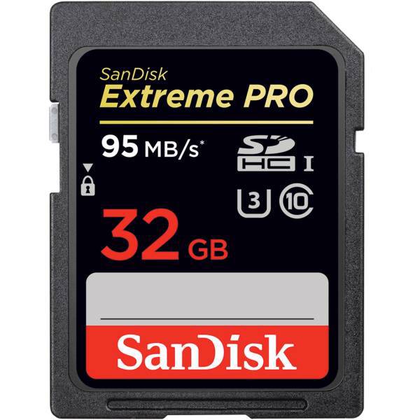 SanDisk Extreme Pro UHS-I U3 Class 10 633X 95MBps SDHC - 32GB، کارت حافظه SDHC سن دیسک مدل Extreme Pro کلاس 10 استاندارد UHS-I U3 سرعت 633X 95MBps ظرفیت 32 گیگابایت