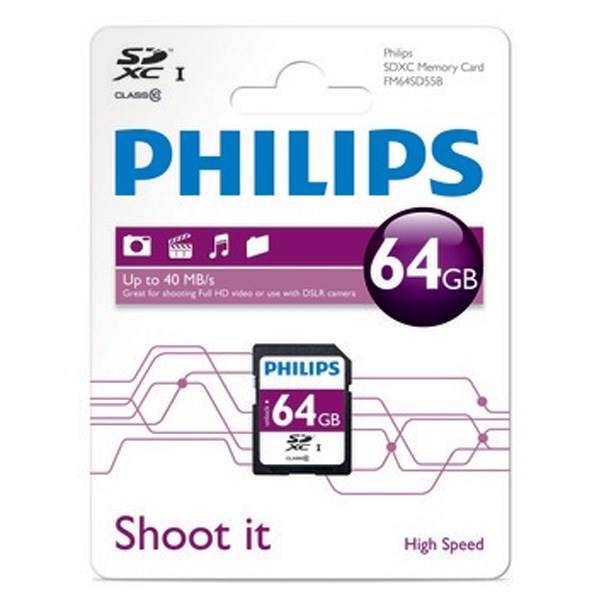 Philips SD Card 64GB FM64SD55B، کارت حافظه فیلیپس SD Card 64GB FM64SD55B