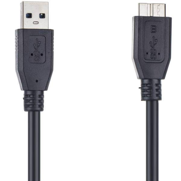 Pnet USB 3.0 To Micro-B Cable 0.5m، کابل تبدیل USB 3.0 به Micro-B پی نت مدل Gold طول 0.5 متر