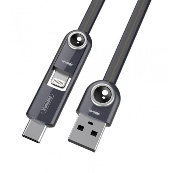 کابل تبدیل USB به Type-C و لایتنینگ ریمکس مدل RC073th طول 1 متر