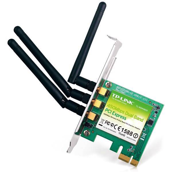 TP-LINK TL-WDN4800 N900 Wireless Dual Band PCI Express Adapter، کارت شبکه PCI Express بی‌سیم و دو بانده تی پی-لینک مدل TL-WDN4800