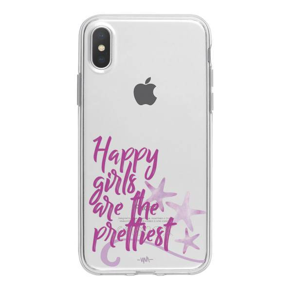 Happy Girls Are The Prettiest Case Cover For iPhone X / 10، کاور ژله ای مدل Happy Girls Are The Prettiest مناسب برای گوشی موبایل آیفون X / 10