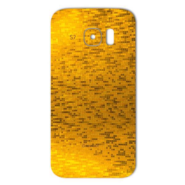 MAHOOT Gold-pixel Special Sticker for Samsung S7، برچسب تزئینی ماهوت مدل Gold-pixel Special مناسب برای گوشی Samsung S7