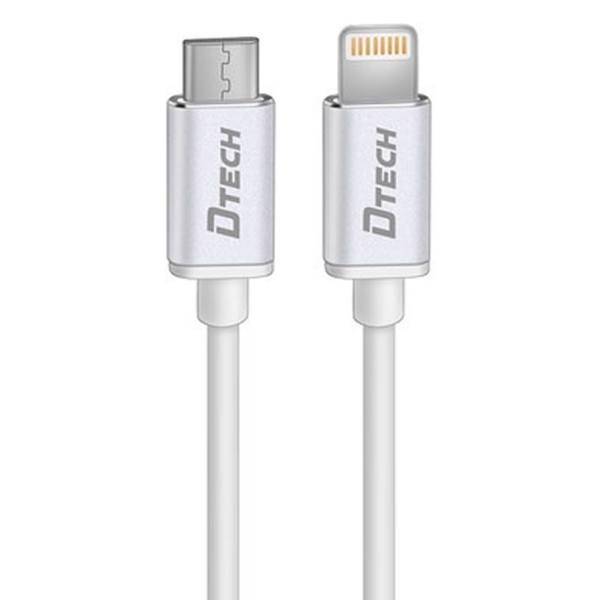 Dtech DT-T0011 USB-C to Lightning Cable 1.5m، کابل USB-C به لایتنینگ دیتک مدل DT-T0011 طول 1 متر
