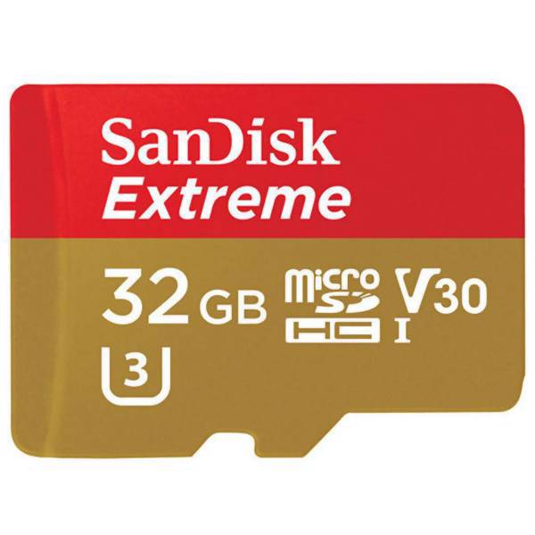 Sandisk Extreme UHS-I U3 V30 Class 10 90MBps microSDHC - 32GB، کارت حافظه microSDHC سن دیسک مدل Extreme V30 کلاس 10 استاندارد UHS-I U3 سرعت 90MBps ظرفیت 32 گیگابایت