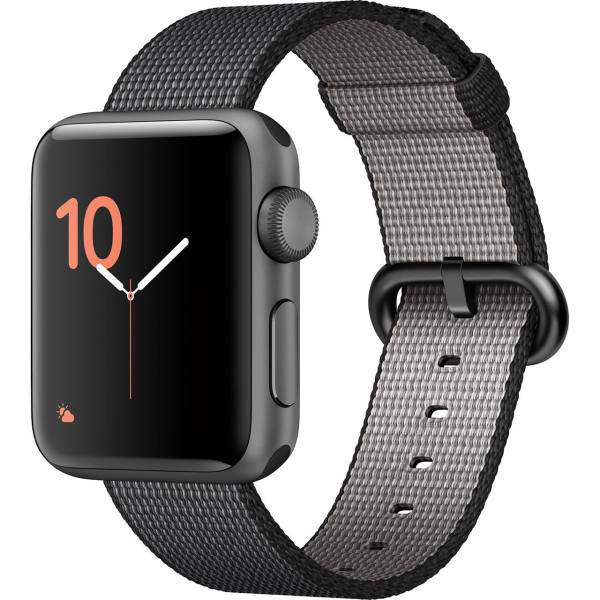 Apple Watch Series 2 38mm Space Gray Aluminum Case With Black Nylon Band، ساعت هوشمند اپل واچ سری 2 مدل 38mm Space Gray Aluminum Case With Black Nylon Band