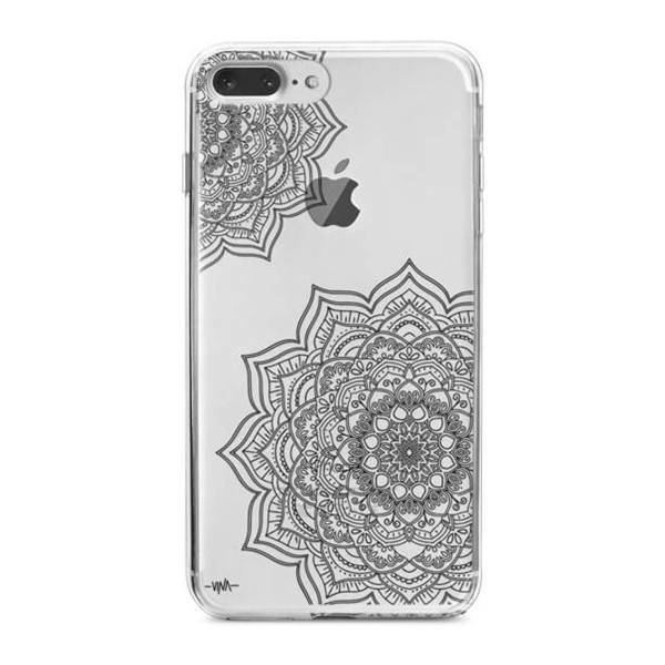 Black flower mandala Case Cover For iPhone 7 plus/8 Plus، کاور ژله ای مدل Black flower mandalaمناسب برای گوشی موبایل آیفون 7 پلاس و 8 پلاس