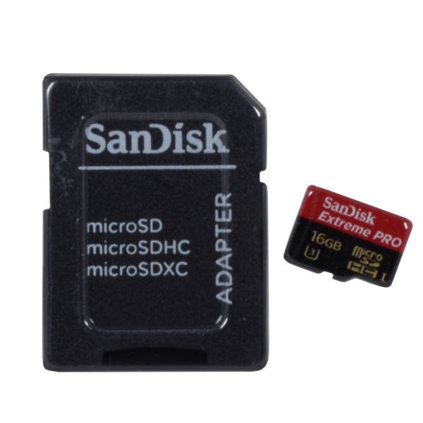 SanDisk Extreme PRO UHS-I 4K Class3 95MBps microSDXC With Adapter - 16G، کارت حافظه Micro SDXC سن دیسک مدل Extreme PRO کلاس 3 استاندارد Extreme سرعت95Mb/s همراه آداپتور SD ظرفیت 16 گیگابایت