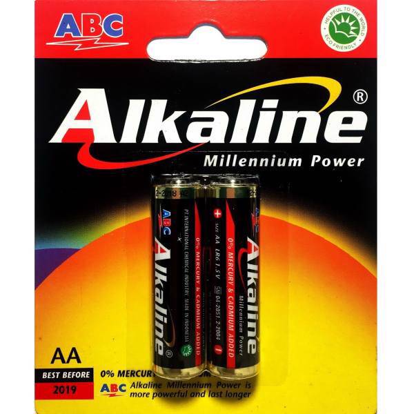ABC Alkaline AA Battery Pack of 2، باتری قلمی ای بی سی مدل Alkaline بسته 2 عددی