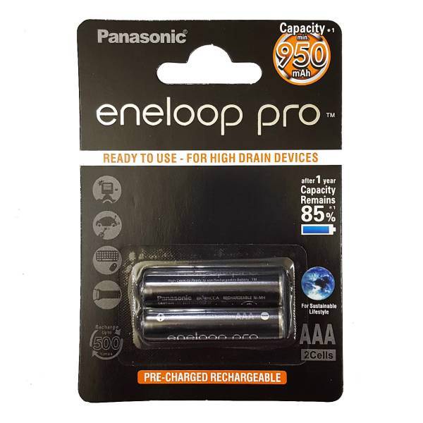 Panasonic Eneloop Pro AAA Rechargeable Batteryack Of 2، باتری نیم قلمی قابل شارژ پاناسونیک مدل Eneloop Pro - بسته 2 عددی