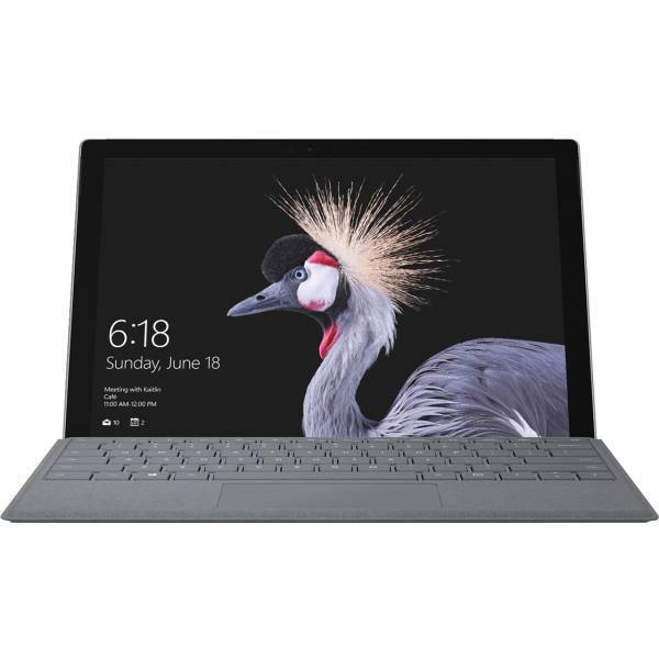 Microsoft Surface Pro 2017 - With Platinum Signature Type Cover And Senobar Leather Bag- 256GB Tablet، تبلت مایکروسافت مدل Surface Pro 2017 به همراه کیبورد سیگنیچر رنگ پلاتینیوم و کیف چرم صنوبر - ظرفیت 256 گیگابایت