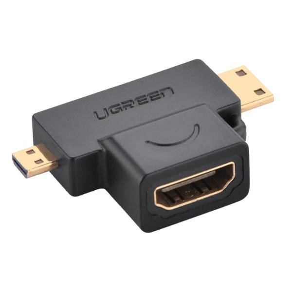 Ugreen 20144 HDMI To mini HDMI and micro HDMI Converter، مبدل HDMI به mini HDMI و micro HDMI یوگرین مدل 20144