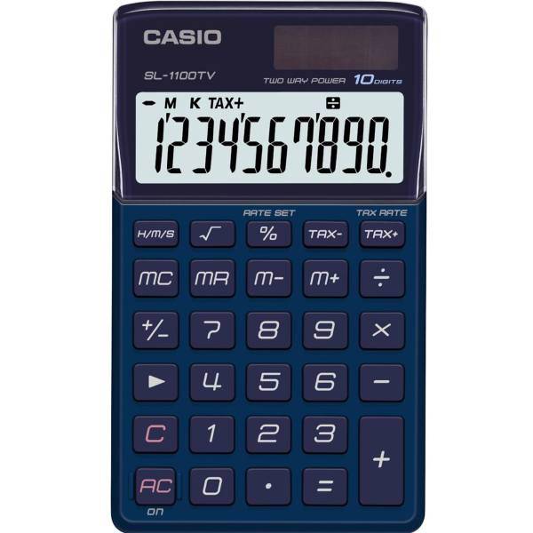 Casio SL-1100TV-BK-S Calculator، ماشین‌حساب کاسیو مدل SL-1100TV-BK-S