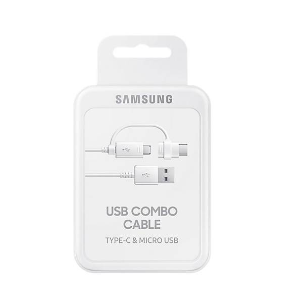 samsung usb combo cable type c and micro usb، کابل سامسونگ با تبدیل type c و micro usb