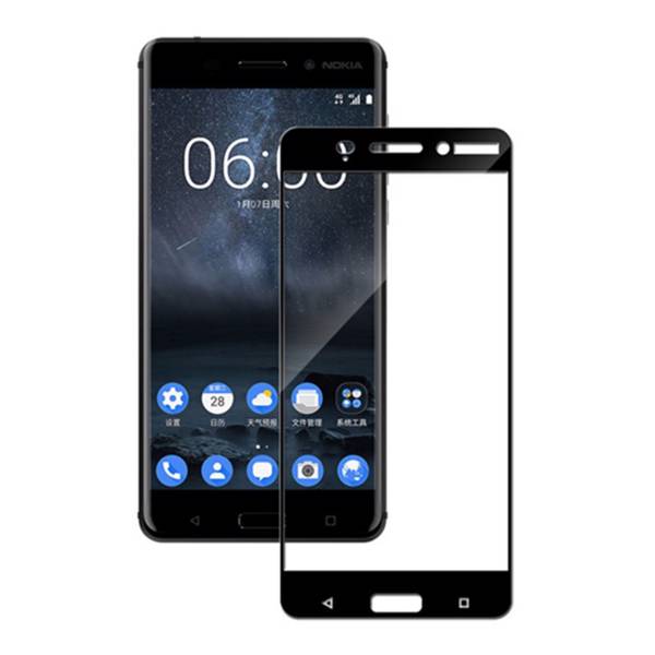 Tempered Full Cover Glass Screen Protector For nokia 6، محافظ صفحه نمایش تمپرد مدل Full Cover مناسب برای گوشی موبایل نوکیا 6