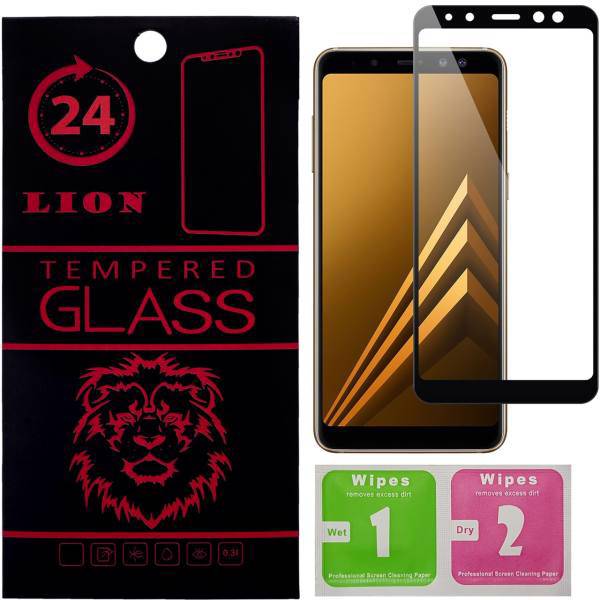 LION Nano Glass Full Glue Screen Protector For Samsung A8 2018 Plus، محافظ صفحه نمایش لاین مدل نانو گلس مناسب برای گوشی سامسونگ A8 2018 پلاس