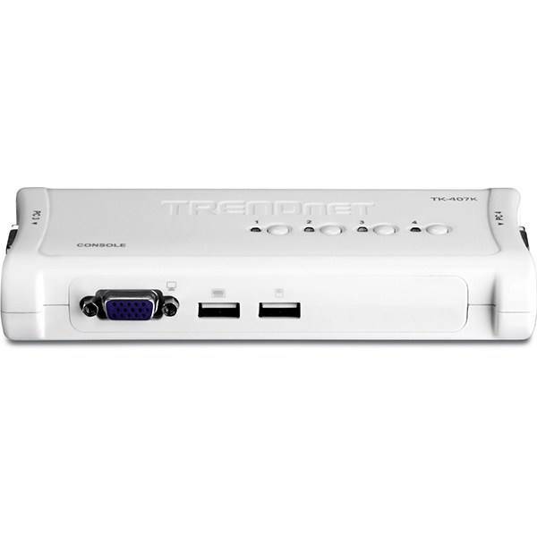 TRENDnet TK-407K 4-Port USB KVM Switch، سوییچ KVM چهار پورت USB ترندنت مدل TK-407K