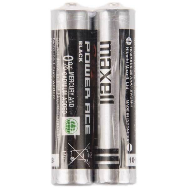 Maxell Super Power Ace AAA Battery Pack Of 2، باتری نیم قلمی مکسل مدل Super Power Ace بسته 2 عددی