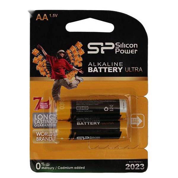 Silicon Power Alkaline Ultra AA Battery Pack of 2، باتری قلمی سیلیکون پاور مدل Alkaline Ultra بسته 2 عددی