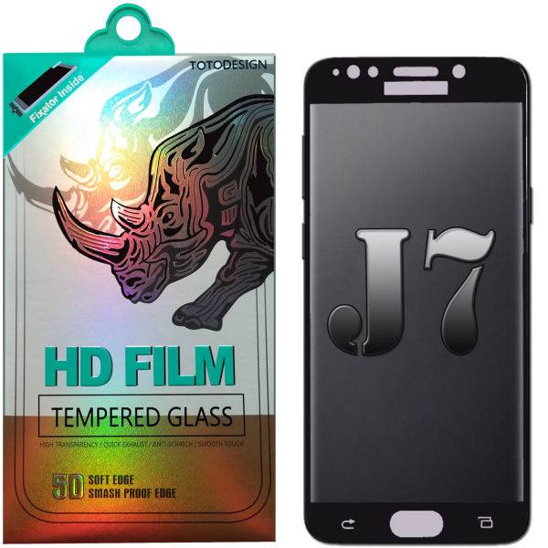 Full Coverage Glass TOTODESIGN Protector For Samsung Galaxy J7، محافظ صفحه نمایش شیشه ای صفحه مدل Full Coverage 5D 2017 TOTODESIGN مناسب برای گوشی موبایل سامسونگ Galaxy J7