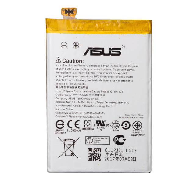 Asus C11P1424 3000mAh Cell Mobile Phone Battery For Asus Zenfone 2، باتری موبایل ایسوس مدل C11P1424 با ظرفیت 3000mAh مناسب برای گوشی موبایل ایسوس Zenfone 2