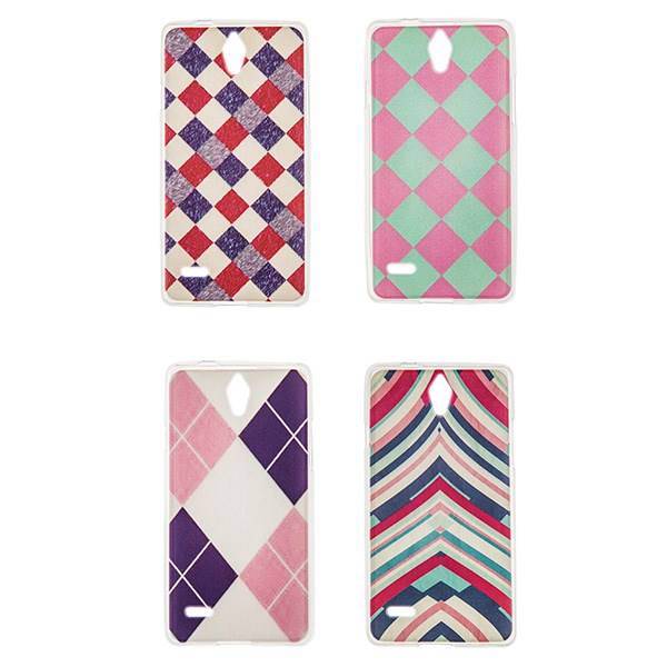 Huawei Ascend G700 TPU Fit Case 4 In 1 Package Pattern 2، 4 عدد کاور TPU فیت کیس در یک پکیج طرح 2 مناسب برای گوشی موبایل هوآوی اسند G700