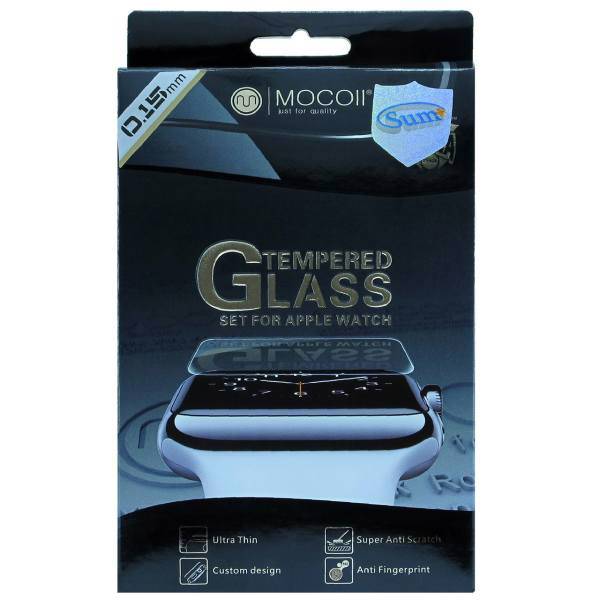 محافظ صفحه نمایش موکول مدل Tempered Glass مناسب برای اپل واچ Series 2 سایز 38 میلی متر
