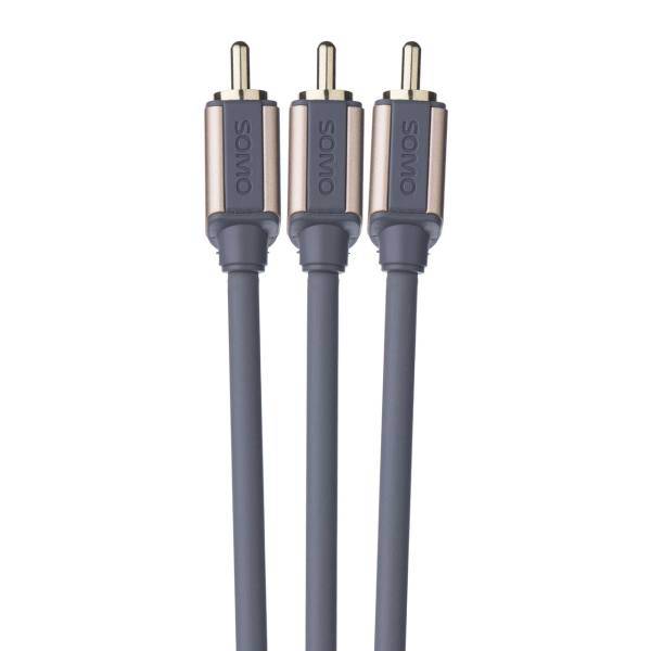 Somo SR1302 3xRCA To 3xRCA Plugs Cable 2m، کابل 3xRCA به 3xRCA سومو مدل SR1302 طول 2 متر