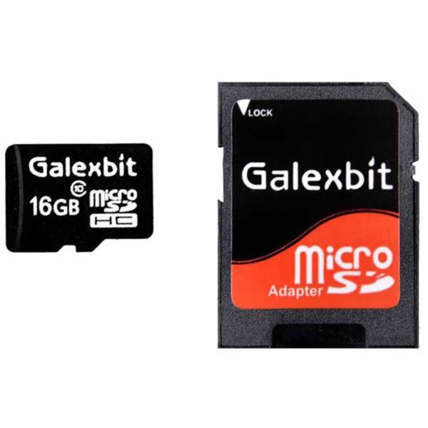 Galexbit U1 Class 10 45MBps microSD With Adapter - 16GB، کارت حافظه microSD گلکسبیت کلاس 10 استاندارد U1 سرعت 45MBps همراه با آداپتور SD ظرفیت 16 گیگابایت