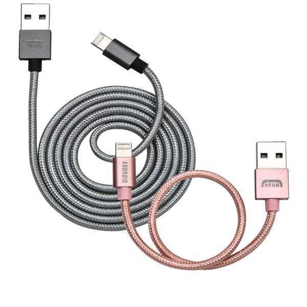 FitU Cable، کابل تبدیل USB به microUSB و لایتینینگ فیت یو به طول 1 متر
