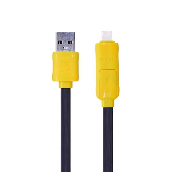 کابل تبدیل USB به MICRO USB و لایتینینگ ریمکس مدل RC-27t 2in1 به طول 1 متر