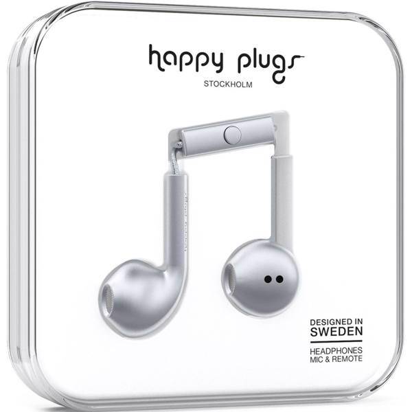 Happy Plugs Earbud Plus Space Grey Headphones، هدفون هپی پلاگز مدل Earbud Plus Space Grey