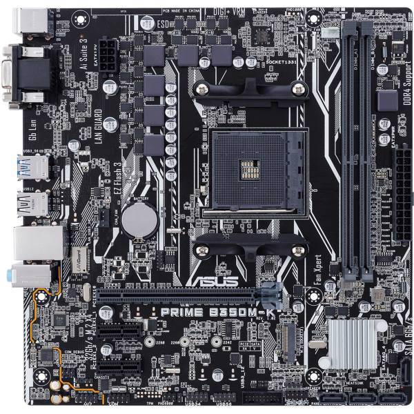 ASUS PRIME B350M-K Motherboard، مادربرد ایسوس مدل PRIME B350M-K