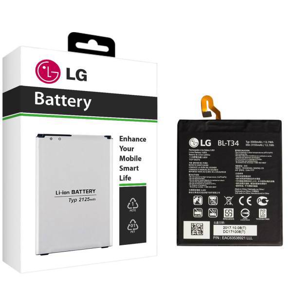 LG BL-T34 3300mAh Mobile Phone Battery For LG V30، باتری موبایل ال جی مدل BL-T34 با ظرفیت 3300mAh مناسب برای گوشی موبایل ال جی V30