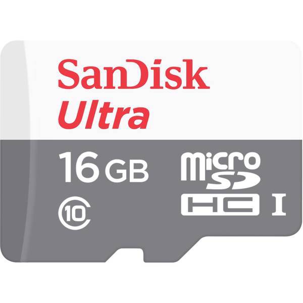 SanDisk Ultra UHS-I U1 Class 10 80MBps 533X microSDHC - 16GB، کارت حافظه microSDHC سن دیسک مدل Ultra کلاس 10 استاندارد UHS-I U1 سرعت 80MBps 533X ظرفیت 16 گیگابایت
