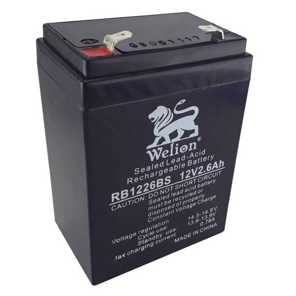 Welion RB-1226BS Rechargeable Battery 12V- 2.6 Ah، باتری یو پی اس 12 ولت 2.6 آمپر ولیون مدل RB-1226BS