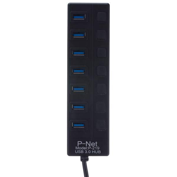 P-net P-219 7-Port USB3.0 Hub، هاب 7 پورتUSB3.0 پی-نت مدل P-219