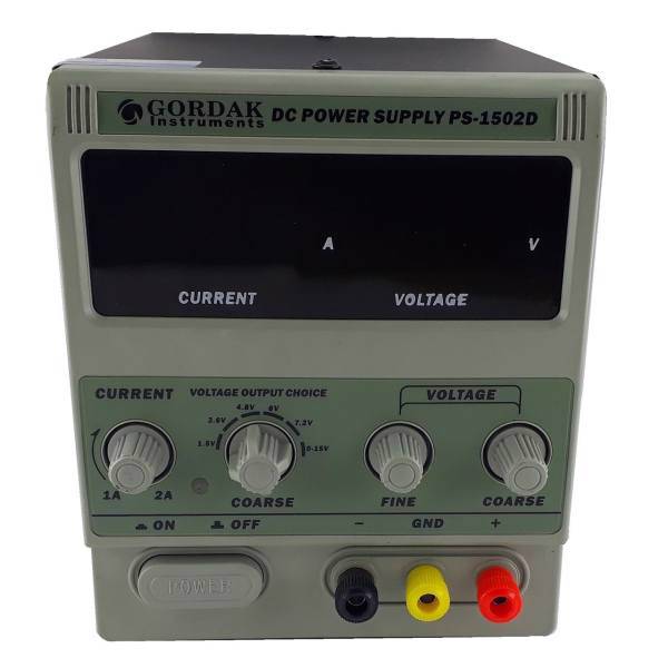 PS-1502 Gordak 2A 30V Power Supply، منبع تغذیه 15 ولت 2 آمپر گورداک مدل PS-1502D