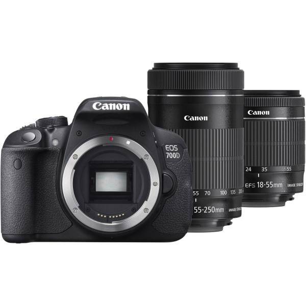 Canon EOS 700D With 18-55mm IS2+55-250mm IS2 Lens Digital Camera، دوربین دیجیتال کانن مدل EOS 700D With 18-55mm IS2+55-250mm IS2 Lens