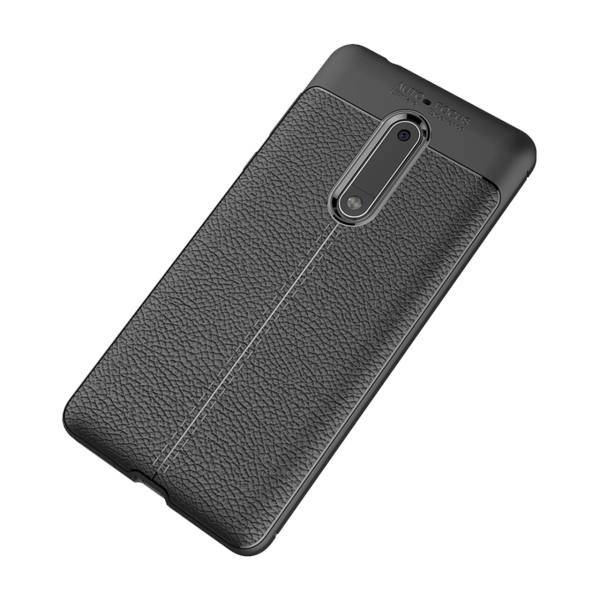 TPU Leather Design Cover For Nokia 5، کاور ژله ای طرح چرم مناسب برای گوشی موبایل نوکیا 5